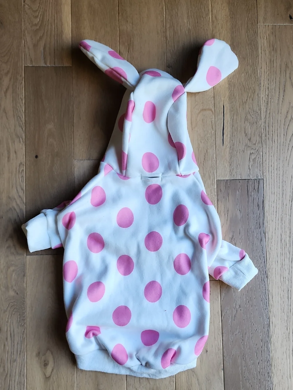 Spotted Elephant Dog Hoodie, Size Medium